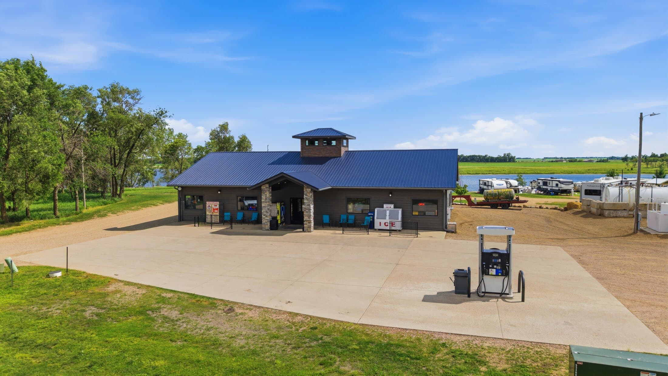 The Sea Store — fuel, ice, and lake supplies across the street